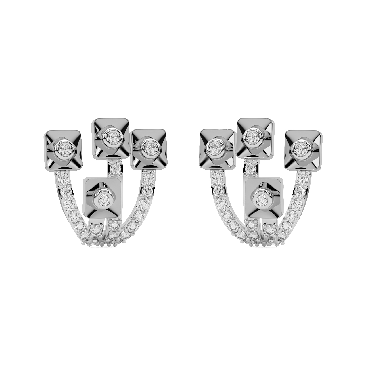 Umar Round Diamond Stud Earrings